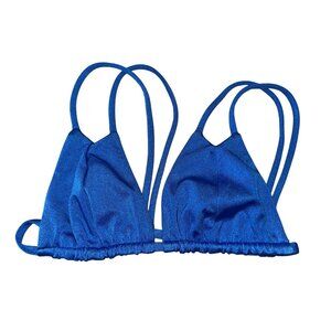 NWOT Sommer Swim Daria Blue Bralette Swim Bikini Top Women's Small S